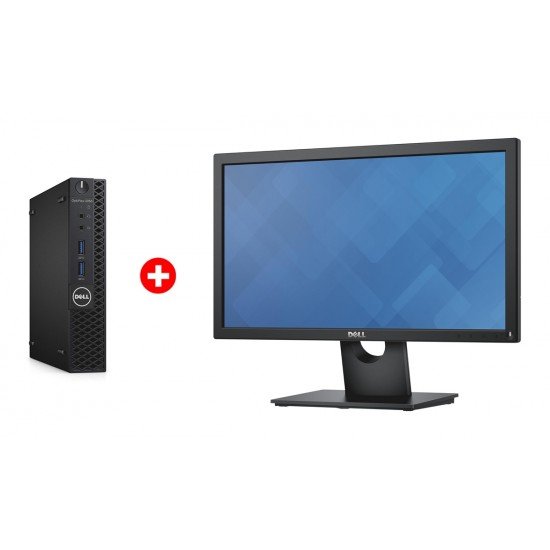 DELL PC OptiPlex 3050 Micro, Refurbished Grade A Repainted, i5-7500T, 8/256GB M.2, με οθόνη E2016H GA, με βάση DELL PC OptiPlex 3050 Micro, Refurbished Grade A Repainted, i5-7500T, 8/256GB M.2, με οθόνη E2016H GA, με βάση