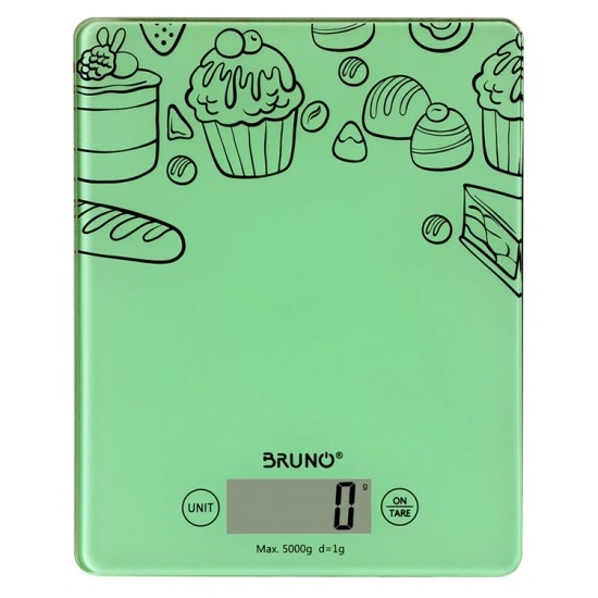 BRUNO ψηφιακή Ζυγαριά Κουζίνας BRN-0059, έως 5kg, πράσινη