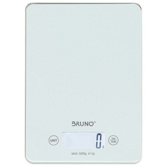 BRUNO ψηφιακή ζυγαριά κουζίνας BRN-0061, έως 5kg, λευκή BRUNO ψηφιακή ζυγαριά κουζίνας BRN-0061, έως 5kg, λευκή