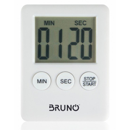 BRUNO χρονόμετρο & αντίστροφη μέτρηση BRN-0063, LCD, με μαγνήτη, λευκό BRUNO χρονόμετρο & αντίστροφη μέτρηση BRN-0063, LCD, με μαγνήτη, λευκό