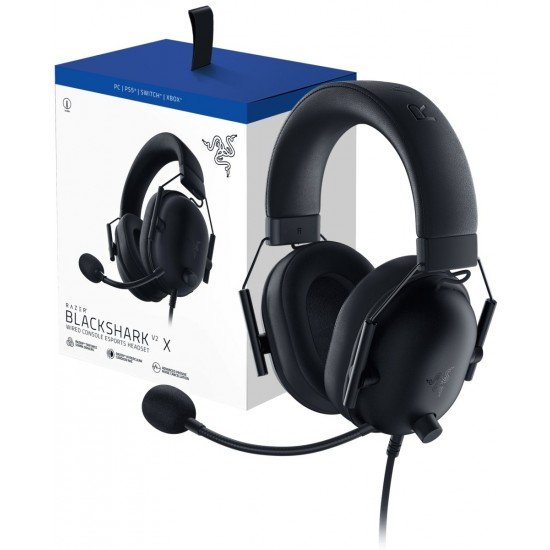 Razer BLACKSHARK V2 X - PLAYSTATION Licensed - 7.1 Gaming Headset – Audio Jack - PC/PS4/PS5/Switch Razer BLACKSHARK V2 X - PLAYSTATION Licensed - 7.1 Gaming Headset – Audio Jack - PC/PS4/PS5/Switch