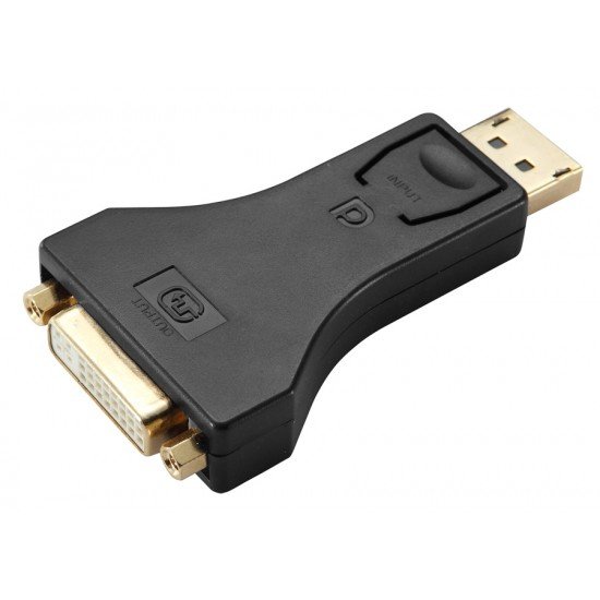 POWERTECH αντάπτορας DisplayPort σε DVI CAB-DP063, Passive, 4K, μαύρος POWERTECH αντάπτορας DisplayPort σε DVI CAB-DP063, Passive, 4K, μαύρος