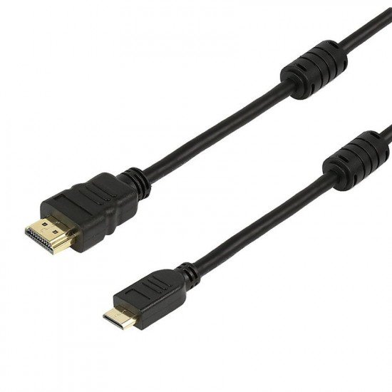 POWERTECH καλώδιο mini HDMI σε HDMI CAB-H011 με Ethernet, 1.5m, μαύρο POWERTECH καλώδιο mini HDMI σε HDMI CAB-H011 με Ethernet, 1.5m, μαύρο