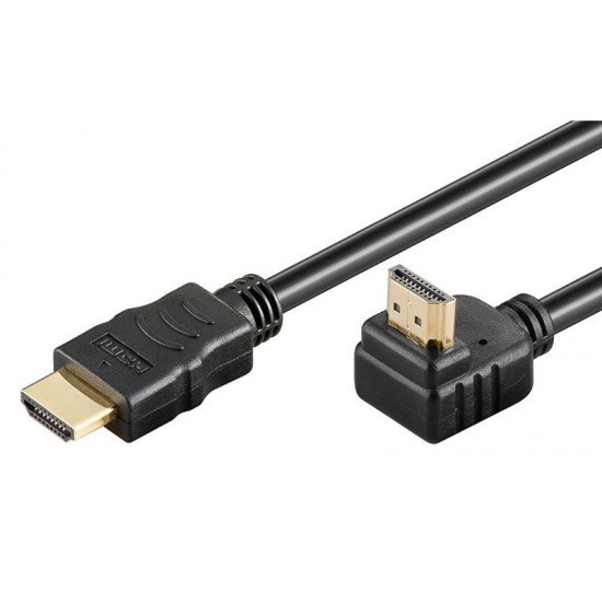 POWERTECH καλώδιο HDMI CAB-H015, γωνιακό, 90° up, 1.5m, μαύρο POWERTECH καλώδιο HDMI CAB-H015, γωνιακό, 90° up, 1.5m, μαύρο
