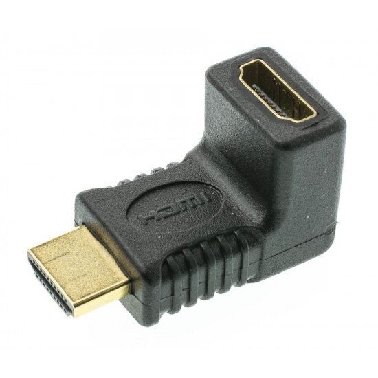POWERTECH αντάπτορας HDMI CAB-H035, γωνιακός 90°, μαύρος POWERTECH αντάπτορας HDMI CAB-H035, γωνιακός 90°, μαύρος