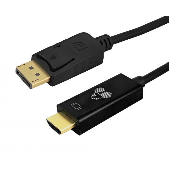 POWERTECH καλώδιο DisplayPort σε HDMI CAB-H185, 4K/30Hz, 21.6 Gbps, 3m, μαύρο POWERTECH καλώδιο DisplayPort σε HDMI CAB-H185, 4K/30Hz, 21.6 Gbps, 3m, μαύρο