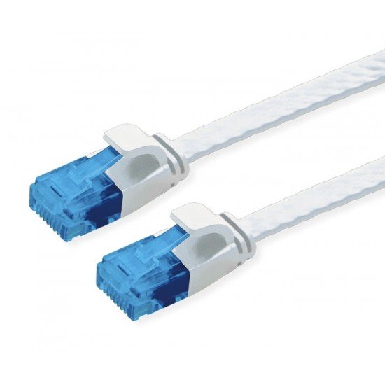 POWERTECH καλώδιο δικτύου CAB-N331, flat, Cat 6a U/UTP, 50cm, λευκό POWERTECH καλώδιο δικτύου CAB-N331, flat, Cat 6a U/UTP, 50cm, λευκό