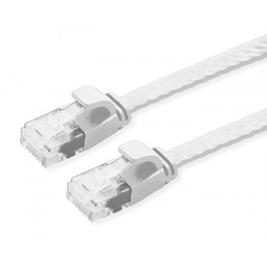 POWERTECH καλώδιο δικτύου CAB-N338, flat, Cat 6a U/UTP, 2m, λευκό POWERTECH καλώδιο δικτύου CAB-N338, flat, Cat 6a U/UTP, 2m, λευκό