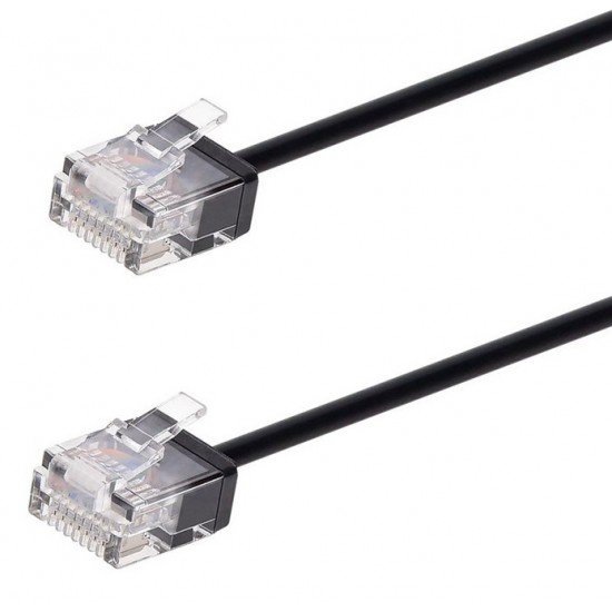 POWERTECH καλώδιο δικτύου CAB-N466, Cat 6A U/UTP, ultra slim, copper, 500MHz, 15m, μαύρο POWERTECH καλώδιο δικτύου CAB-N466, Cat 6A U/UTP, ultra slim, copper, 500MHz, 15m, μαύρο