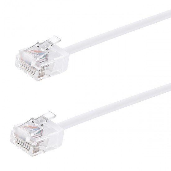 POWERTECH καλώδιο δικτύου CAB-N470, Cat 6A U/UTP, ultra slim, copper, 500MHz, 1m, λευκό