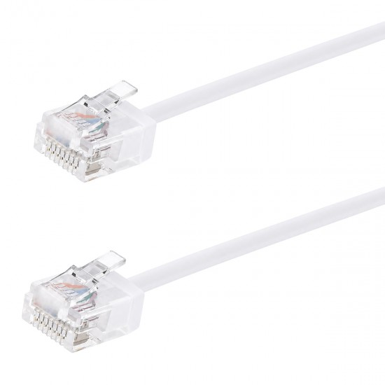 POWERTECH καλώδιο δικτύου CAB-N475, Cat 6A U/UTP, ultra slim, copper, 500MHz, 7.5m, λευκό