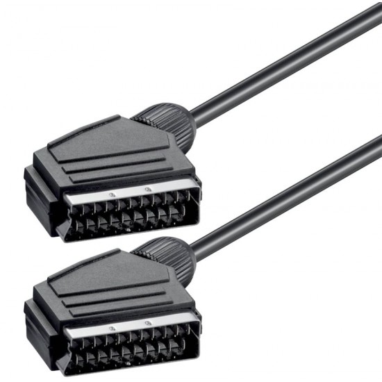 POWERTECH Καλώδιο Scart 21pin σε Scart 21pin CAB-S001, 1.4m, μαύρο POWERTECH Καλώδιο Scart 21pin σε Scart 21pin CAB-S001, 1.4m, μαύρο