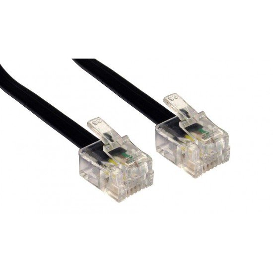 POWERTECH καλώδιο τηλεφώνου RJ11 6P4C CAB-T011, 10m, μαύρο POWERTECH καλώδιο τηλεφώνου RJ11 6P4C CAB-T011, 10m, μαύρο