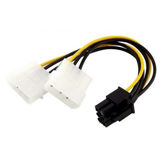 POWERTECH Καλώδιο PCI-E 6pin σε 2x molex IDE 4pin CAB-W031, 10cm POWERTECH Καλώδιο PCI-E 6pin σε 2x molex IDE 4pin CAB-W031, 10cm