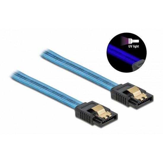 POWERTECH Καλώδιο SATA III 7pin CAB-W037, με UV επίστρωση, 0.7m, μπλε POWERTECH Καλώδιο SATA III 7pin CAB-W037, με UV επίστρωση, 0.7m, μπλε