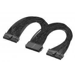 POWERTECH καλώδιο μητρικής 24pin σε 2x 24pin CAB-W052, 0.25m