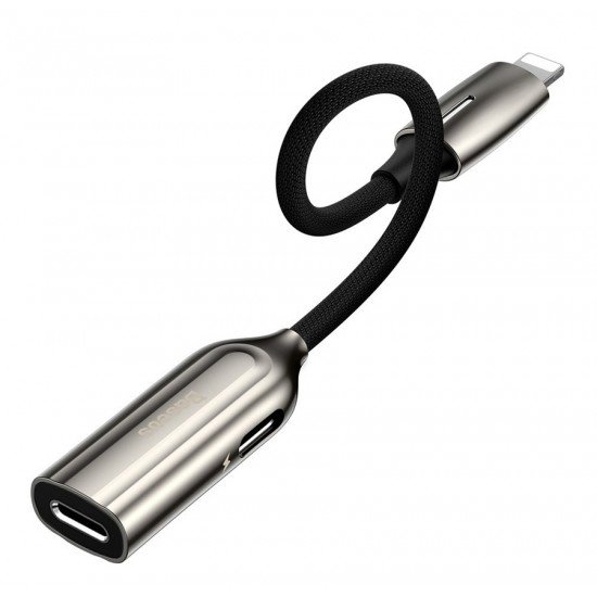 BASEUS αντάπτορας Lightning σε 2x Lightning CALL55-0A, γκρι BASEUS αντάπτορας Lightning σε 2x Lightning CALL55-0A, γκρι