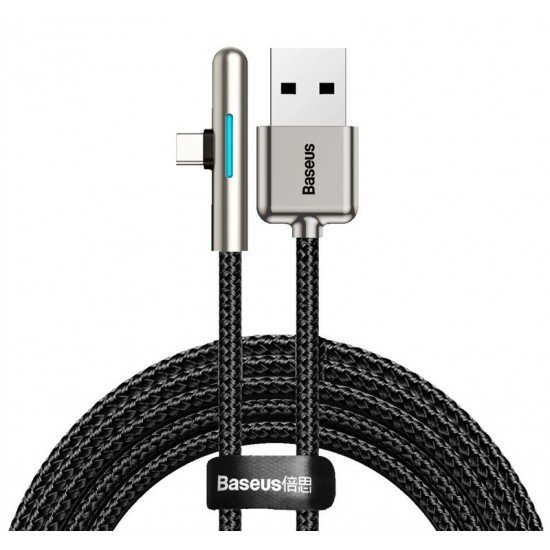 BASEUS καλώδιο USB σε Type-C CAT7C-C01, LED, 4A 40W, 2m, μαύρο BASEUS καλώδιο USB σε Type-C CAT7C-C01, LED, 4A 40W, 2m, μαύρο