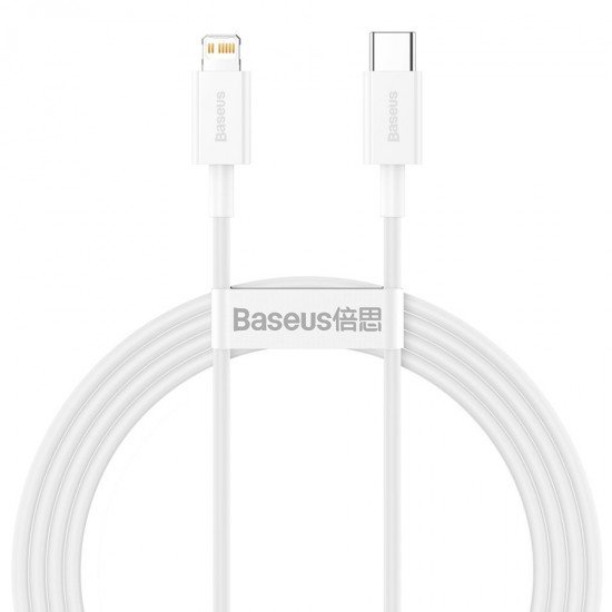 BASEUS καλώδιο USB Type-C σε Lightning CATLYS-B02, 20W, 1.5m, λευκό BASEUS καλώδιο USB Type-C σε Lightning CATLYS-B02, 20W, 1.5m, λευκό