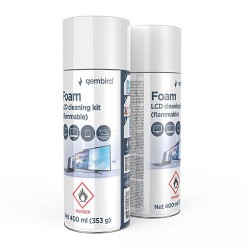 GEMBIRD FOAM LCD CLEANING KIT (FLAMMABLE) 400ML GEMBIRD FOAM LCD CLEANING KIT (FLAMMABLE) 400ML