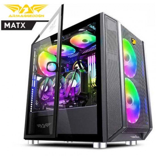 ARMAGGEDDON MICRO ATX GAMING PC CASE TESSARAXX CORE 1 AIR BLACK ARMAGGEDDON MICRO ATX GAMING PC CASE TESSARAXX CORE 1 AIR BLACK