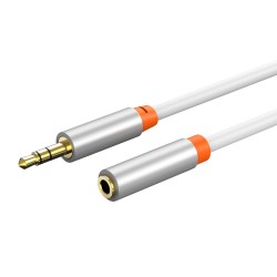 CABLETIME καλώδιο προέκτασης ήχου 3.5mm CT-AV311-P12G, gold plated, 3m, λευκό CABLETIME καλώδιο προέκτασης ήχου 3.5mm CT-AV311-P12G, gold plated, 3m, λευκό