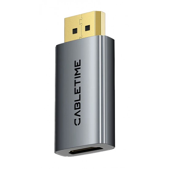 CABLETIME αντάπτορας DisplayPort σε HDMI CT-DMHF4K-AG3, 4K/30Hz, γκρι CABLETIME αντάπτορας DisplayPort σε HDMI CT-DMHF4K-AG3, 4K/30Hz, γκρι