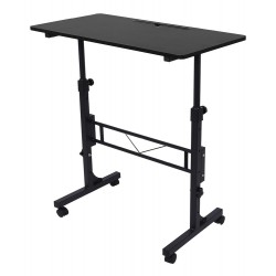 BRATECK γραφείο FWS10-6 με ρυθμιζόμενο ύψος & ροδάκια, 800x400x710~1110mm, μαύρο BRATECK γραφείο FWS10-6 με ρυθμιζόμενο ύψος & ροδάκια, 800x400x710~1110mm, μαύρο