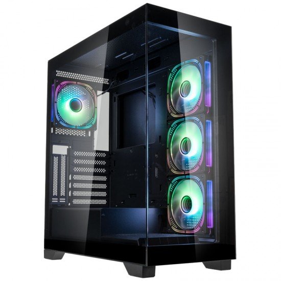 Kolink Unity Peak ARGB Midi Tower Showcase - Black ATX 400mm clearance with 4 ARGB Fans Kolink Unity Peak ARGB Midi Tower Showcase - Black ATX 400mm clearance with 4 ARGB Fans