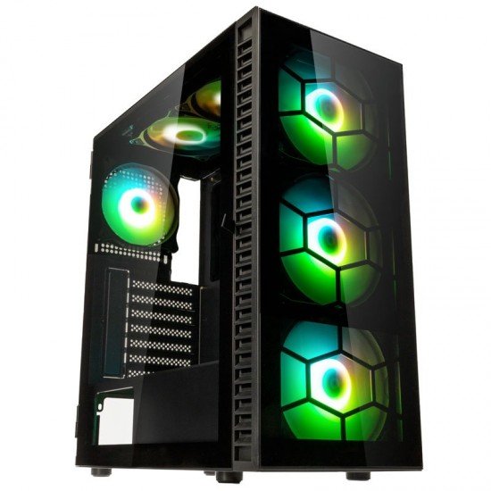 Kolink Observatory HF Plus Glass ARGB PWM Midi Tower Case - Black (with 6x120mm ARGB PWM Fans) Kolink Observatory HF Plus Glass ARGB PWM Midi Tower Case - Black (with 6x120mm ARGB PWM Fans)