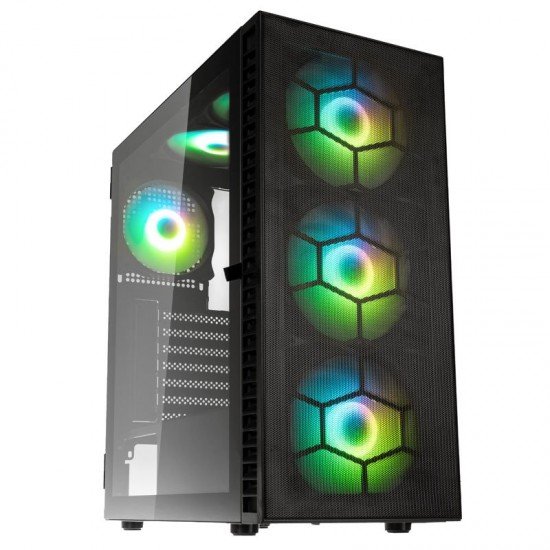 Kolink Observatory HF Plus Mesh ARGB PWM Midi Tower Case - Black (with 6x120mm ARGB PWM Fans) Kolink Observatory HF Plus Mesh ARGB PWM Midi Tower Case - Black (with 6x120mm ARGB PWM Fans)