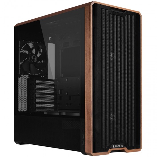 Lian Li LANCOOL 217 Black - Wood Accent - ATX PC Case (5 FANS) 2 x 170mm, 1 x 140mm & 2 x 120mm PWM