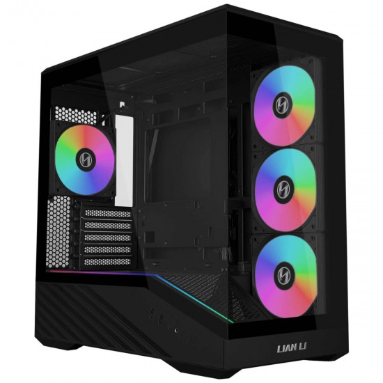 Lian Li Vector V100 Mini Black - 4 x 120mm ARGB - Mini/Micro ATX - LED RGB Strip - Tempered Glass