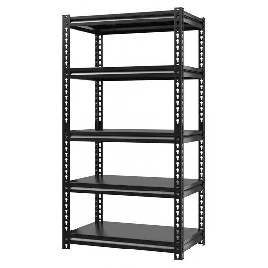 HOME USE μεταλλική ραφιέρα HUH-0198 με 5 ράφια, 90x40x183cm, μαύρη HOME USE μεταλλική ραφιέρα HUH-0198 με 5 ράφια, 90x40x183cm, μαύρη