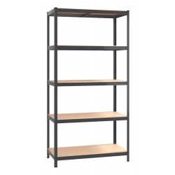 HOME USE μεταλλική ραφιέρα HUH-0199 με 5 ράφια, 90x40x180cm, μαύρη HOME USE μεταλλική ραφιέρα HUH-0199 με 5 ράφια, 90x40x180cm, μαύρη