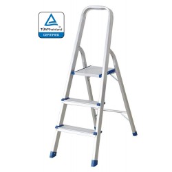 HOME USE σκάλα αλουμινίου HUH-0201 με 2+1 σκαλοπάτια, EN131 TUV, 117.5cm HOME USE σκάλα αλουμινίου HUH-0201 με 2+1 σκαλοπάτια, EN131 TUV, 117.5cm