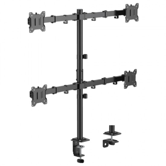 SBOX DESKTOP MOUNT 4xMONITORS 17'-32' MAX VESA 100x100