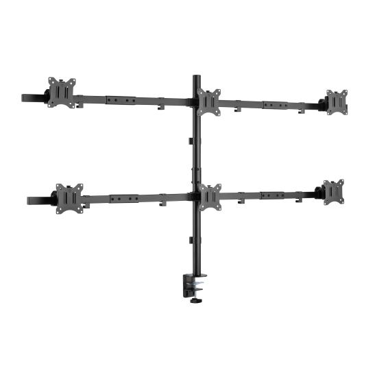 SBOX TABLE STAND FOR 6 MONITORS 17'-32' VESA 100x100 MAX SBOX TABLE STAND FOR 6 MONITORS 17'-32' VESA 100x100 MAX