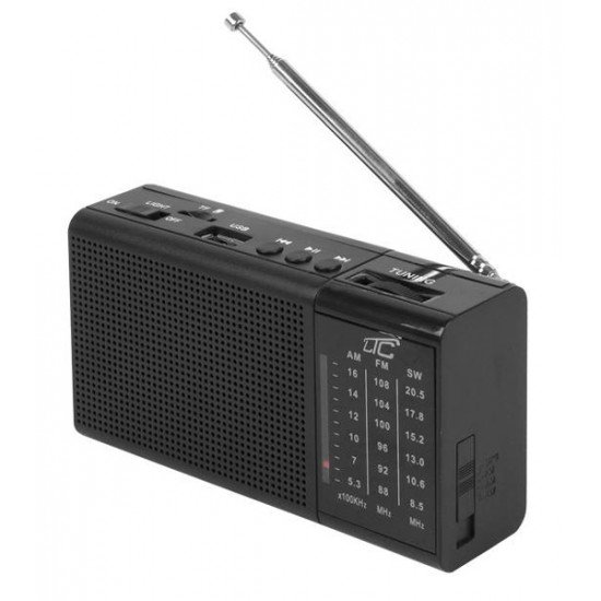 LTC φορητό ραδιόφωνο & ηχείο LXLTC2030 με φακό, USB/TF/AUX, μαύρο LTC φορητό ραδιόφωνο & ηχείο LXLTC2030 με φακό, USB/TF/AUX, μαύρο