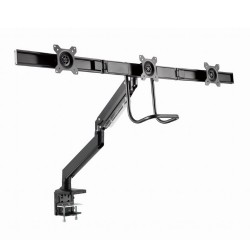 GEMBIRD DESK MOUNTED ADJUSTABLE MONITOR ARM FOR 3 MONITORS BLACK