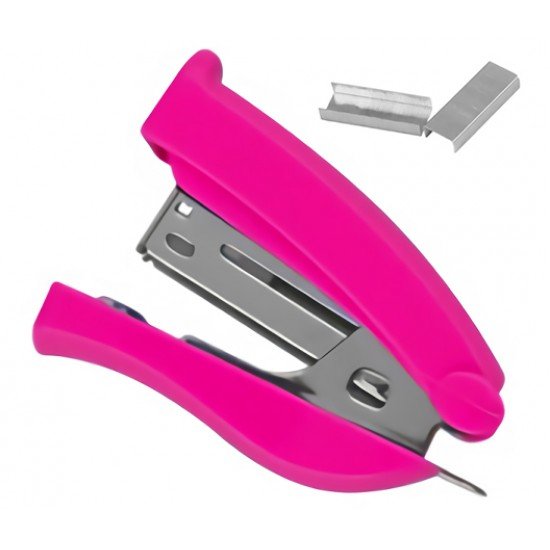 MP mini συρραπτικό με ανταλλακτικά PA612, 24/6, 12 φύλλα, ροζ MP mini συρραπτικό με ανταλλακτικά PA612, 24/6, 12 φύλλα, ροζ