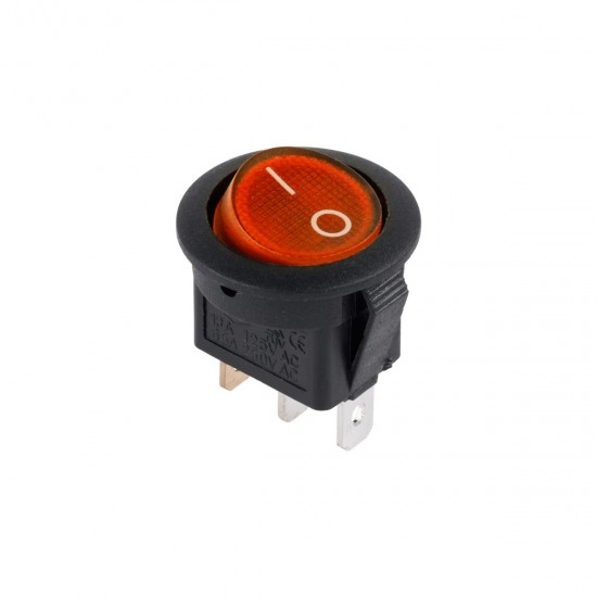 Διακόπτης ON-OFF με λαμπάκι 6.5A 250V/125V 13A κόκκινος