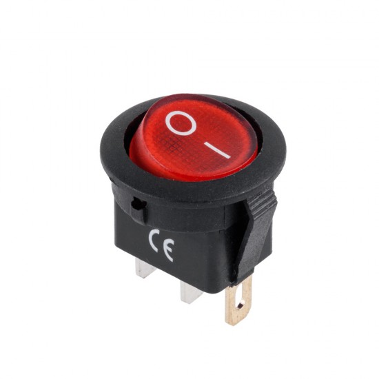 Διακόπτης ON-OFF με λαμπάκι 12V 20A Κόκκινος IRS-101-8C/D