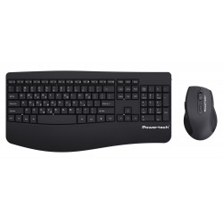 POWERTECH set ποντίκι & πληκτρολόγιο PT-1490, 2.4GHz & Bluetooth, μαύρο