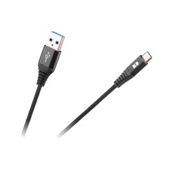Καλώδιο USB - USB-C 1m Rebel μαύρο