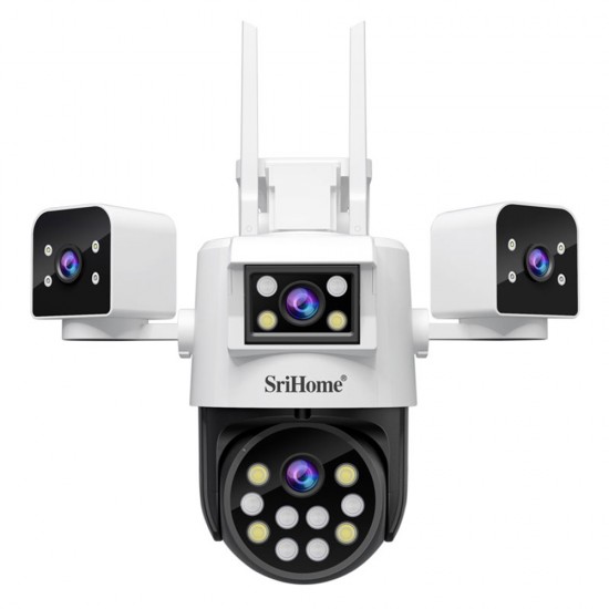 SRIHOME 8MP QUAD-LENS PTZ SECURITY CAMERA SRIHOME 8MP QUAD-LENS PTZ SECURITY CAMERA