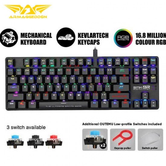 ARMAGGEDDON MECHANICAL LOW PROFILE KEYBOARD RGB FALCONET RED ARMAGGEDDON MECHANICAL LOW PROFILE KEYBOARD RGB FALCONET RED