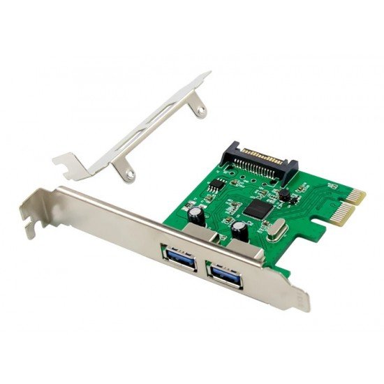 POWERTECH κάρτα επέκτασης PCIe σε 2x USB 3.0 ST624, ASM1042 POWERTECH κάρτα επέκτασης PCIe σε 2x USB 3.0 ST624, ASM1042