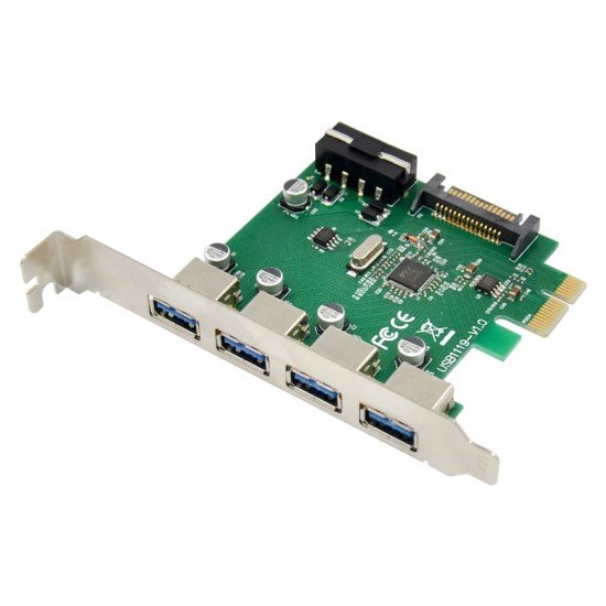 POWERTECH κάρτα επέκτασης PCIe σε 4x USB 3.0 ST66, VL805 + RTL8153 POWERTECH κάρτα επέκτασης PCIe σε 4x USB 3.0 ST66, VL805 + RTL8153