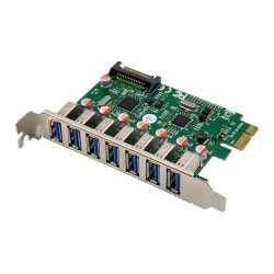 POWERTECH κάρτα επέκτασης PCIe σε 7x USB ST69, 5Gbps, VL805 & VL812
